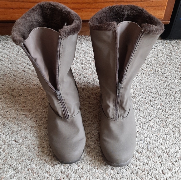taupe winter boots